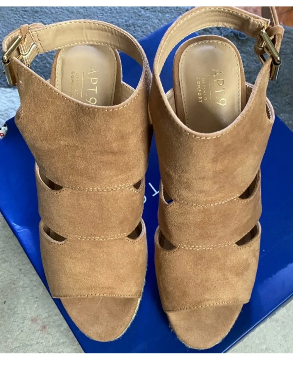 Apt.9 Wedge Sandals Cutout Sandal 7.5 